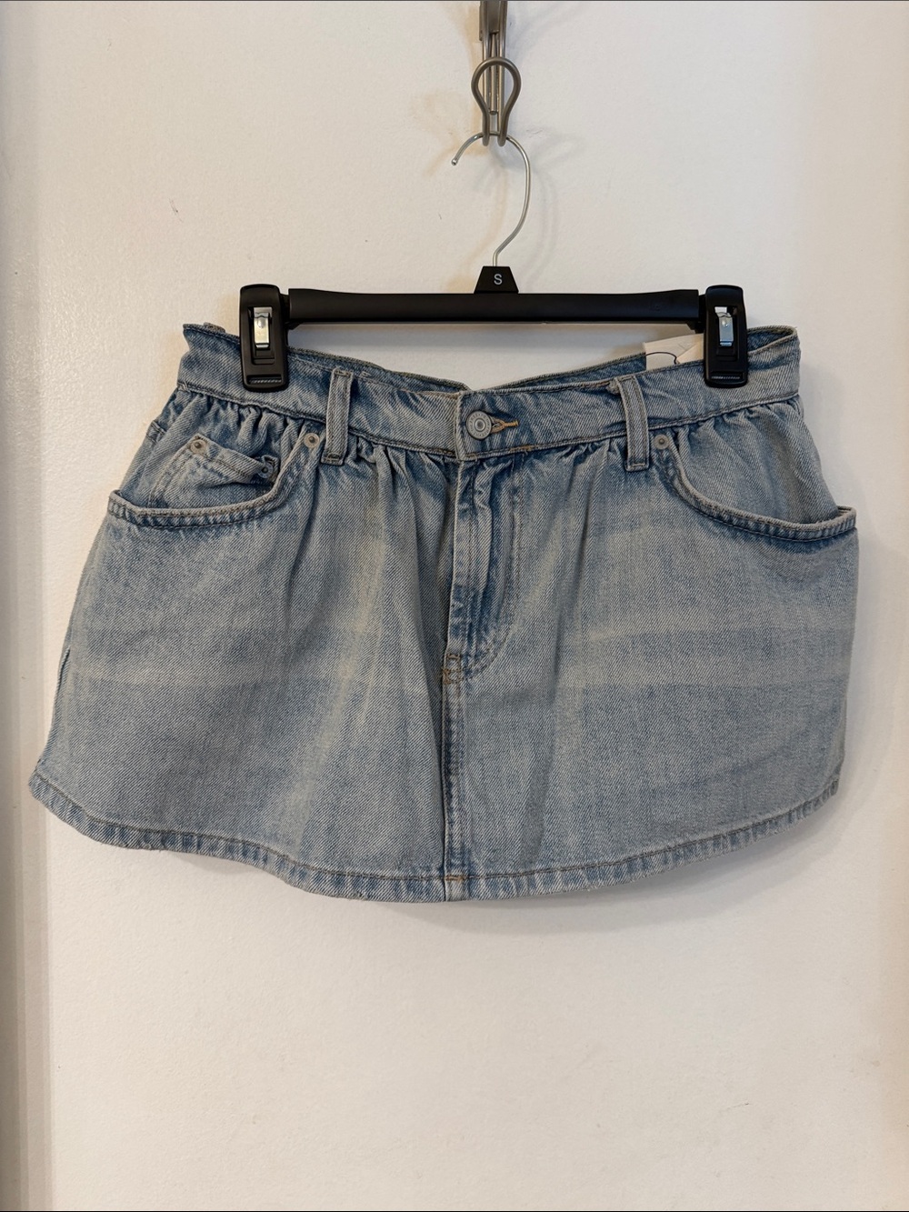 Free People We The Free Demi Light Wash Denim Skort Size 25